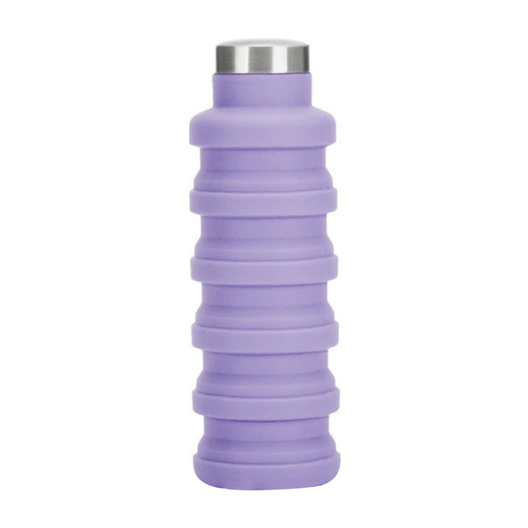 Garrafa de Água Portátil de Silicone Retrátil Dobrável Garrafa de Café para Viagem ao Ar Livre Chaleira de Bebida Desportiva, Capacidade:500ml, Cinzento, Laranja, Azul, Roxo