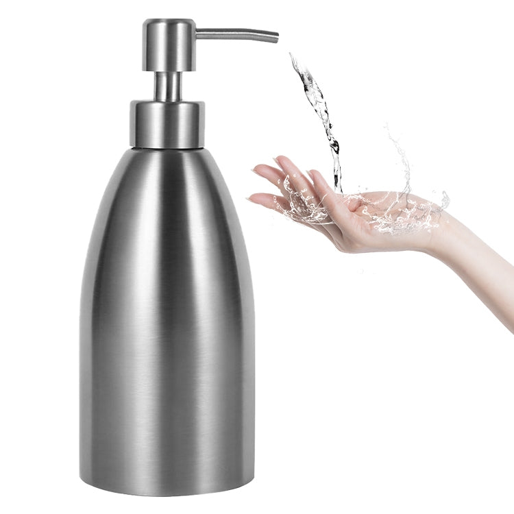 Dispenser de Sabão em Aço Inoxidável de 500ml para Cozinha e Casa de Banho, Frasco para Champô e Detergente, Dispenser de Sabão 500ml