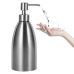 Dispenser de Sabão em Aço Inoxidável de 500ml para Cozinha e Casa de Banho, Frasco para Champô e Detergente, Dispenser de Sabão 500ml