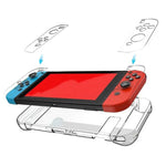 Capa de Proteção Rígida PC para Nintend Switch NS, Capa de Plástico Cristal Destacável para Console, Acessórios para Comando