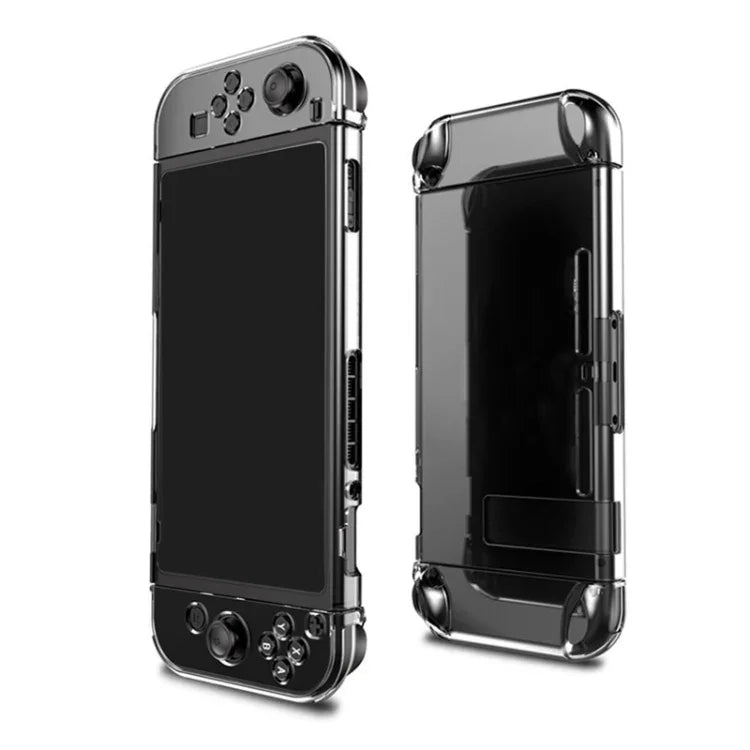 Capa de Proteção Rígida PC para Nintend Switch NS, Capa de Plástico Cristal Destacável para Console, Acessórios para Comando