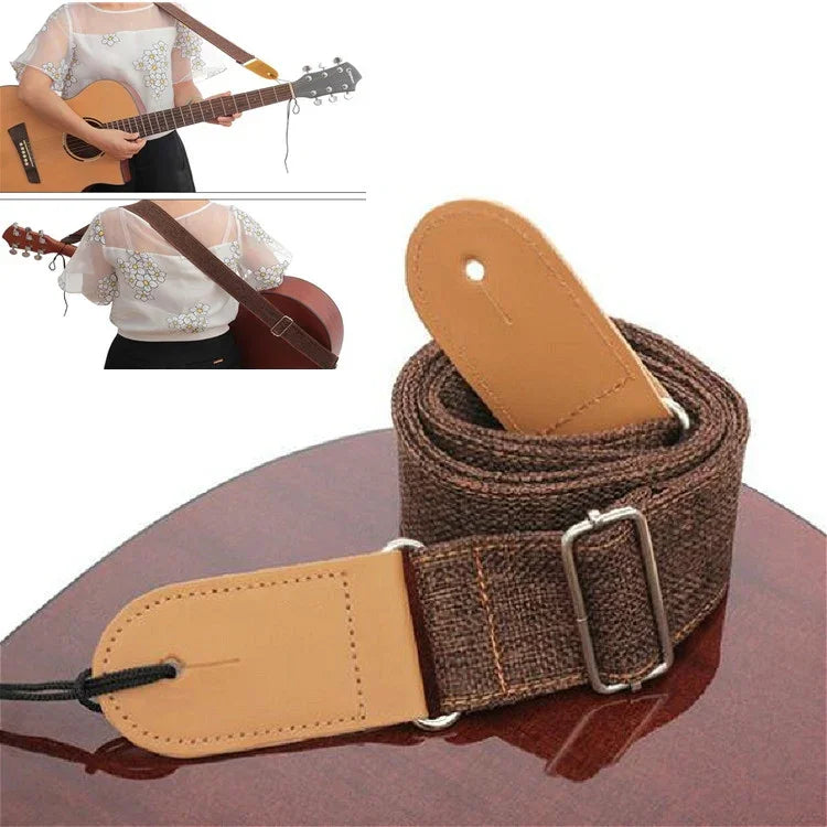Correias de Algodão e Linho para Guitarra, Correia Diagonal para Ombro, Acessórios para Instrumentos Musicais
