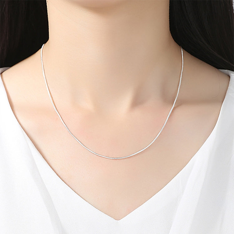 Colar Fino Feminino com Corrente de Ossos de Cobra Prateada, 1mm 16 polegadas, 1mm 18 polegadas, 1mm 22 polegadas, 1mm 24 polegadas, 1mm 26 polegadas, 1mm 28 polegadas