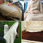Manta de Sofá de Inverno Dupla, Espessa, em Cashmere e Coral Fleece para Escritório, 1.5x2m, 2x2.3m