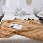 Manta de Sofá de Inverno Dupla, Espessa, em Cashmere e Coral Fleece para Escritório, 1.5x2m, 2x2.3m