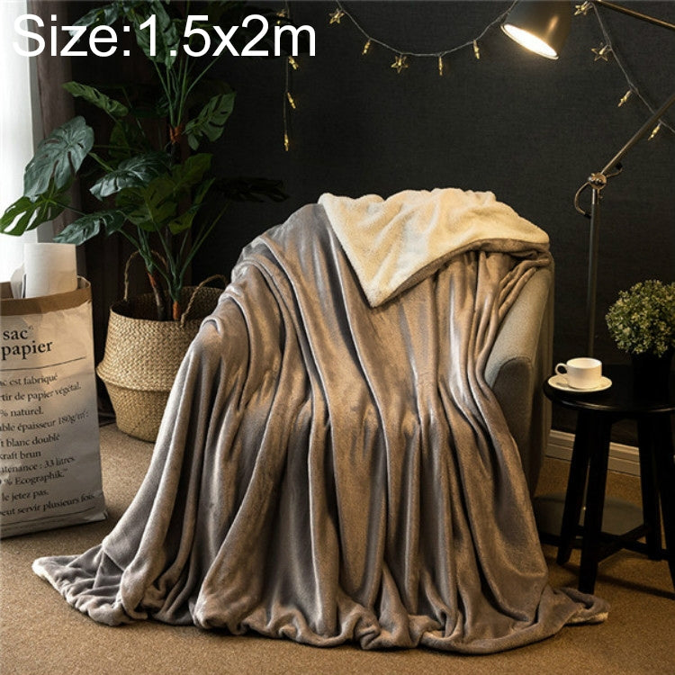 Manta de Sofá de Inverno Dupla, Espessa, em Cashmere e Coral Fleece para Escritório, 1.5x2m, 2x2.3m