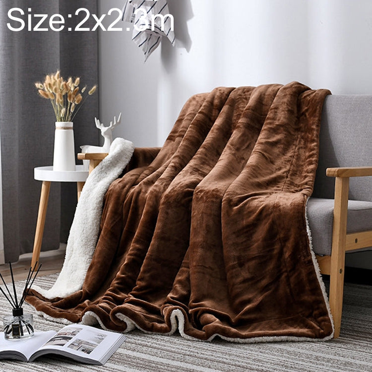 Manta de Sofá de Inverno Dupla, Espessa, em Cashmere e Coral Fleece para Escritório, 1.5x2m, 2x2.3m