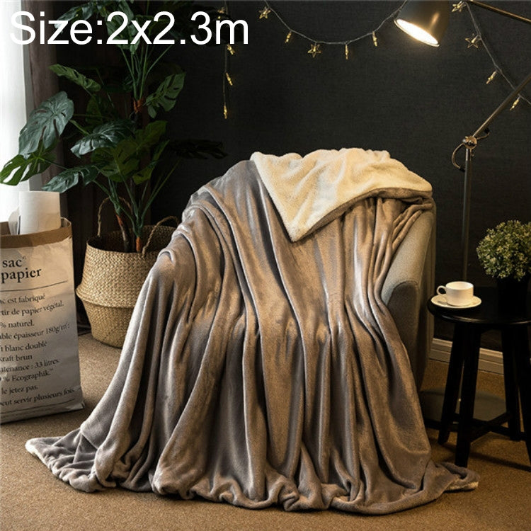 Manta de Sofá de Inverno Dupla, Espessa, em Cashmere e Coral Fleece para Escritório, 1.5x2m, 2x2.3m