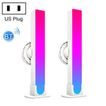 2 Peças/caixa Luz Ambiente RGB para Fundo de Secretária com Captação de Ritmo Musical, Bluetooth, WiFi