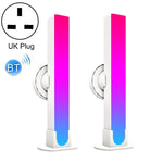 2 Peças/caixa Luz Ambiente RGB para Fundo de Secretária com Captação de Ritmo Musical, Bluetooth, WiFi