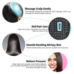Escova de Cabelo Iónica Elétrica Portátil Escova Alisadora de Cabelo Pente de Íons Negativos Escova Anti-estática de Massagem Mini Pente Alisador de Cabelo, Rosa, Verde