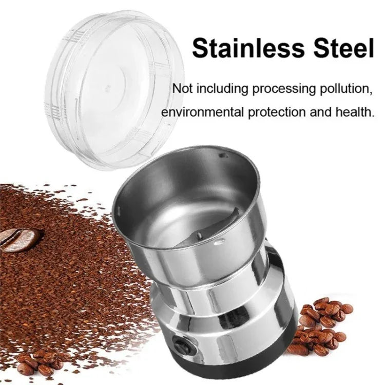 Moedor de Café Multifuncional com Ficha EU, Elétrico em Aço Inoxidável para Ervas/Especiarias/Nozes/Grãos/Grãos de Café, Moedor de Café, Ficha EU