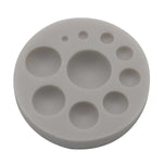 Molde Redondo de Silicone para Fondant de Bolo Decoração DIY Ferramenta de Chocolate, Silicone Redondo (Cinzento), Silicone Redondo (Rosa)