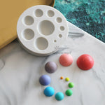 Molde Redondo de Silicone para Fondant de Bolo Decoração DIY Ferramenta de Chocolate, Silicone Redondo (Cinzento), Silicone Redondo (Rosa)