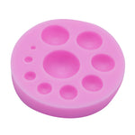 Molde Redondo de Silicone para Fondant de Bolo Decoração DIY Ferramenta de Chocolate, Silicone Redondo (Cinzento), Silicone Redondo (Rosa)