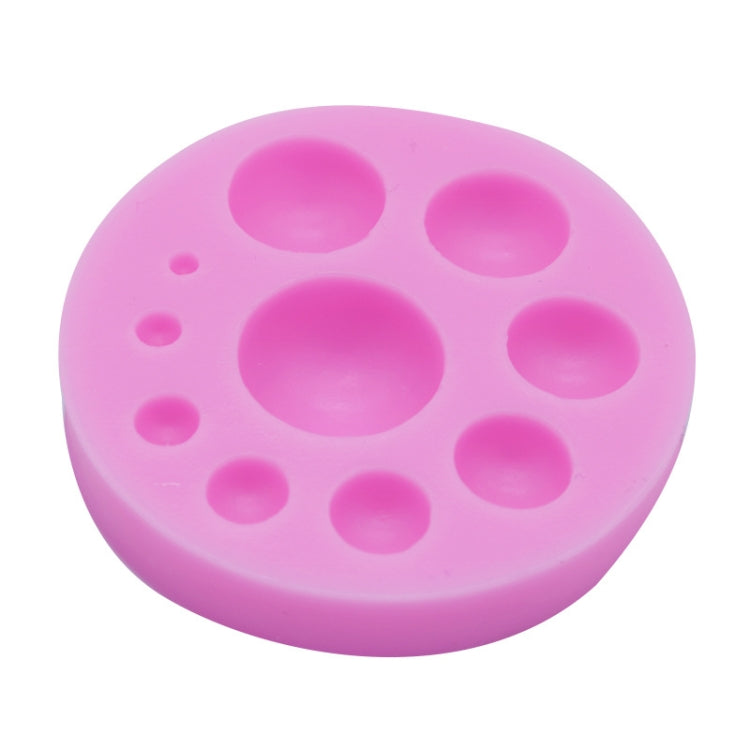 Molde Redondo de Silicone para Fondant de Bolo Decoração DIY Ferramenta de Chocolate, Silicone Redondo (Cinzento), Silicone Redondo (Rosa)