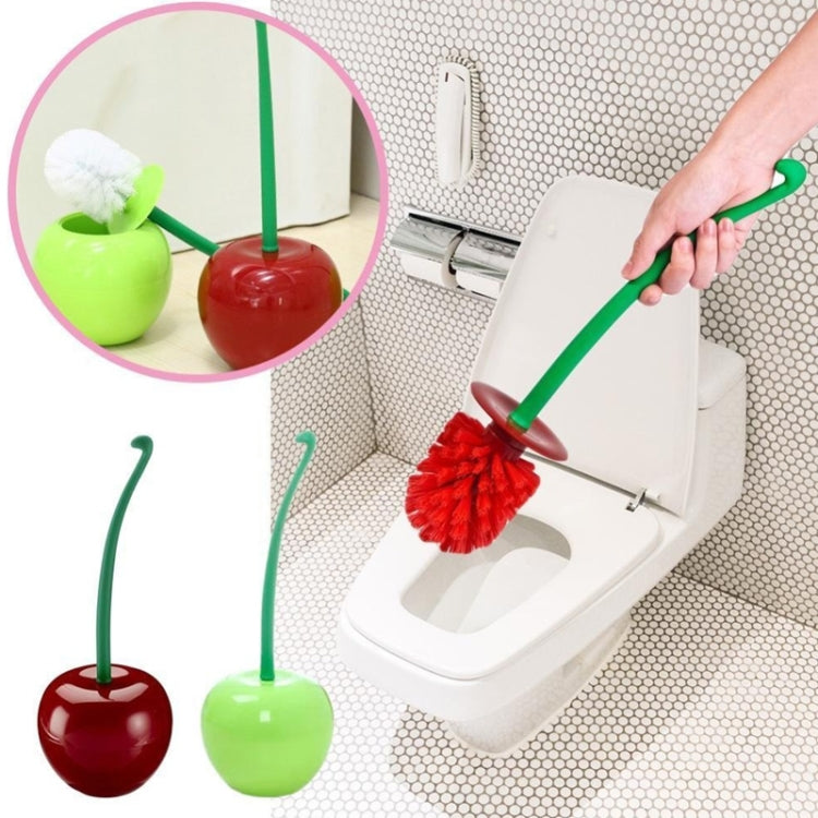 Escova de Casa de Banho Criativa em Forma de Cereja, Kit de Limpeza de Sanita, Vermelho, Verde