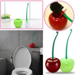 Escova de Casa de Banho Criativa em Forma de Cereja, Kit de Limpeza de Sanita, Vermelho, Verde