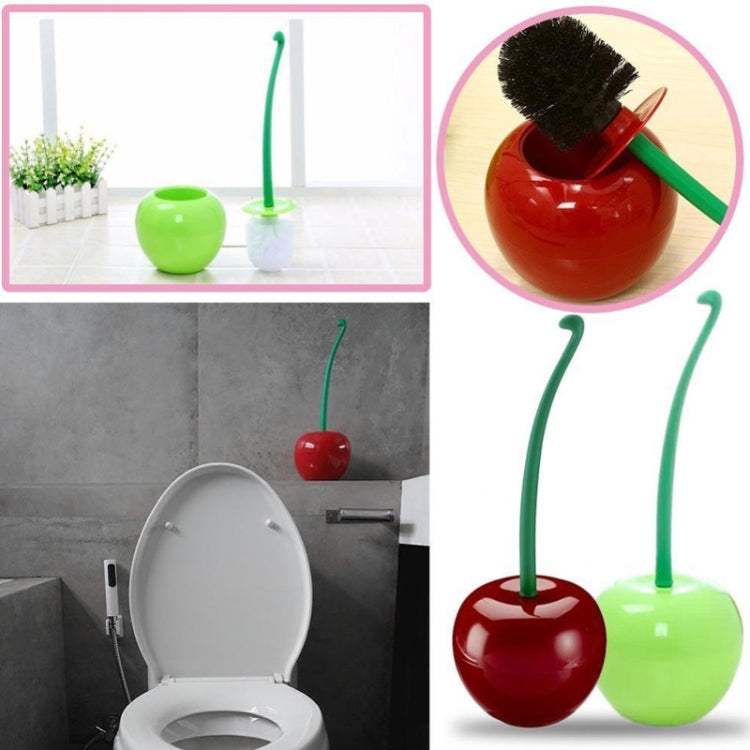Escova de Casa de Banho Criativa em Forma de Cereja, Kit de Limpeza de Sanita, Vermelho, Verde