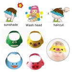 2 Unidades Touca de Chuveiro para Bebés e Crianças, Touca para Banho, Viseira para Banho, Touca para Lavar Cabelo, Rosa Porco, Amarelo Cão, Verde Sapo