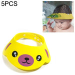 2 Unidades Touca de Chuveiro para Bebés e Crianças, Touca para Banho, Viseira para Banho, Touca para Lavar Cabelo, Rosa Porco, Amarelo Cão, Verde Sapo