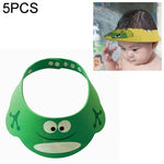 2 Unidades Touca de Chuveiro para Bebés e Crianças, Touca para Banho, Viseira para Banho, Touca para Lavar Cabelo, Rosa Porco, Amarelo Cão, Verde Sapo