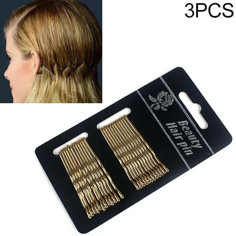 3 PCS Presilhas Femininas Pretas e Douradas Grampos de Cabelo Faixas Acessórios para Cabelo