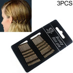 3 PCS Presilhas Femininas Pretas e Douradas Grampos de Cabelo Faixas Acessórios para Cabelo