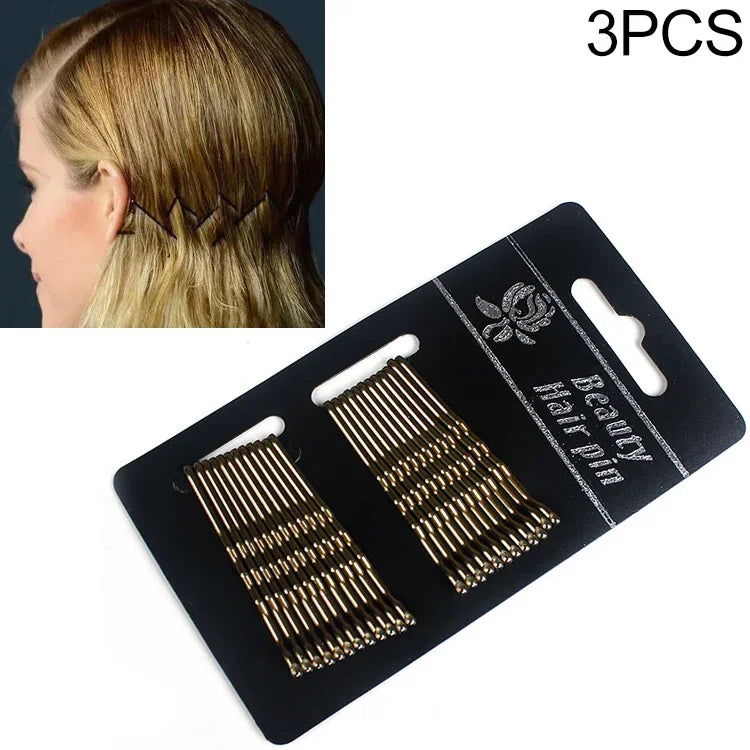 3 PCS Presilhas Femininas Pretas e Douradas Grampos de Cabelo Faixas Acessórios para Cabelo
