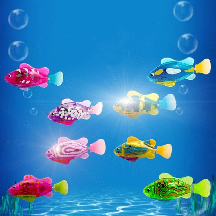 Brinquedo de Chuveiro para Bebés com Peixe Elétrico Simulado 8 em 1 com Função de Natação e Iluminação, Peixe Elétrico Simulado