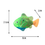 Brinquedo de Chuveiro para Bebés com Peixe Elétrico Simulado 8 em 1 com Função de Natação e Iluminação, Peixe Elétrico Simulado