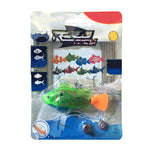 Brinquedo de Chuveiro para Bebés com Peixe Elétrico Simulado 8 em 1 com Função de Natação e Iluminação, Peixe Elétrico Simulado