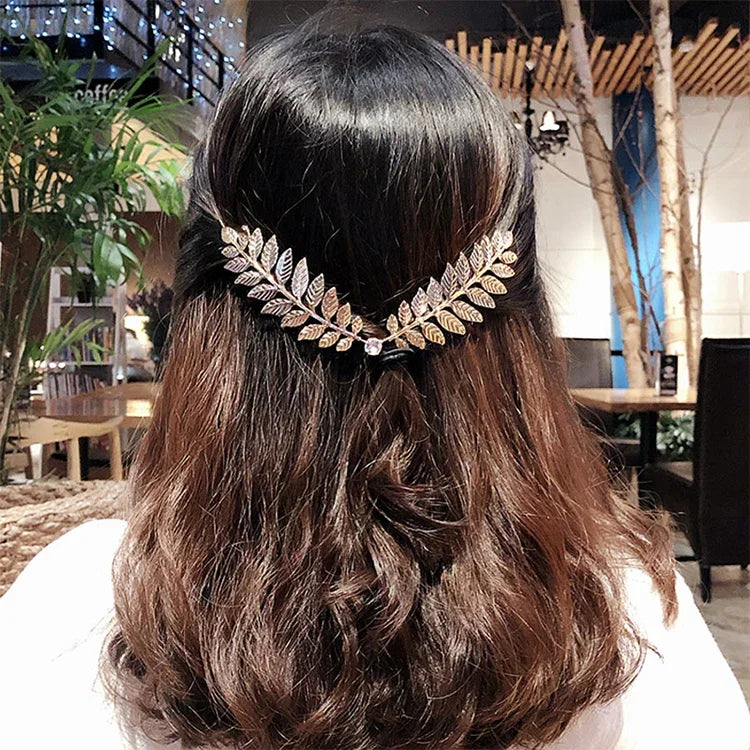 Faixas de Cabelo de Moda Feminina Faixas de Cabelo de Liga com Cristais Suporte Traseiro