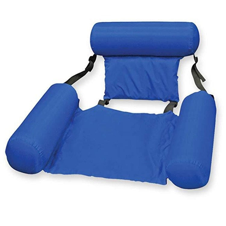 Rede Insuflável Dobrável com Encosto de Dupla Função, Cadeira Flutuante de Lazer com Drenagem para Correnteza, Sofá Cama Flutuante, Com Placa de Espuma, Sem Placa de Espuma