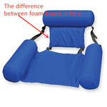 Rede Insuflável Dobrável com Encosto de Dupla Função, Cadeira Flutuante de Lazer com Drenagem para Correnteza, Sofá Cama Flutuante, Com Placa de Espuma, Sem Placa de Espuma