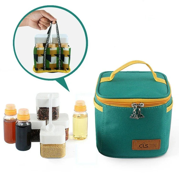 Conjunto de Frascos de Temperos CLS para Exterior, Frascos Portáteis para Temperos, Conjunto de Utensílios para Churrasco
