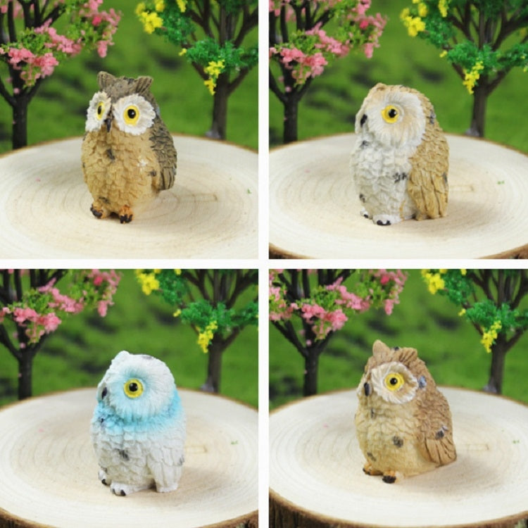 Conjunto de 4 Peças Coruja Miniatura Simulada Decoração de Jardim Animais Decorativos, Decoração de Animais