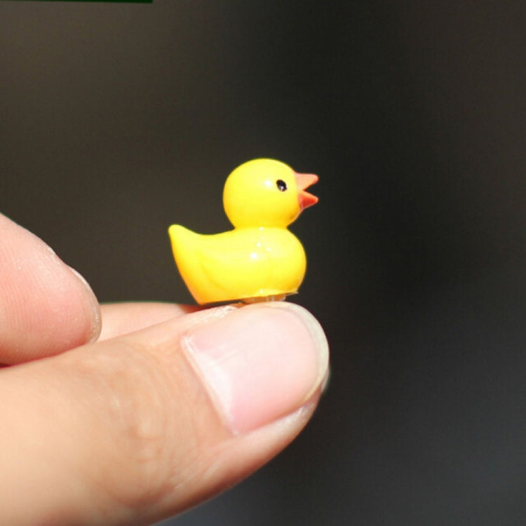 5 Peças Acessórios para Casa de Bonecas Miniatura Decoração de Planta com Pato Amarelo em Resina Tridimensional, Decoração de Planta com Pato Amarelo