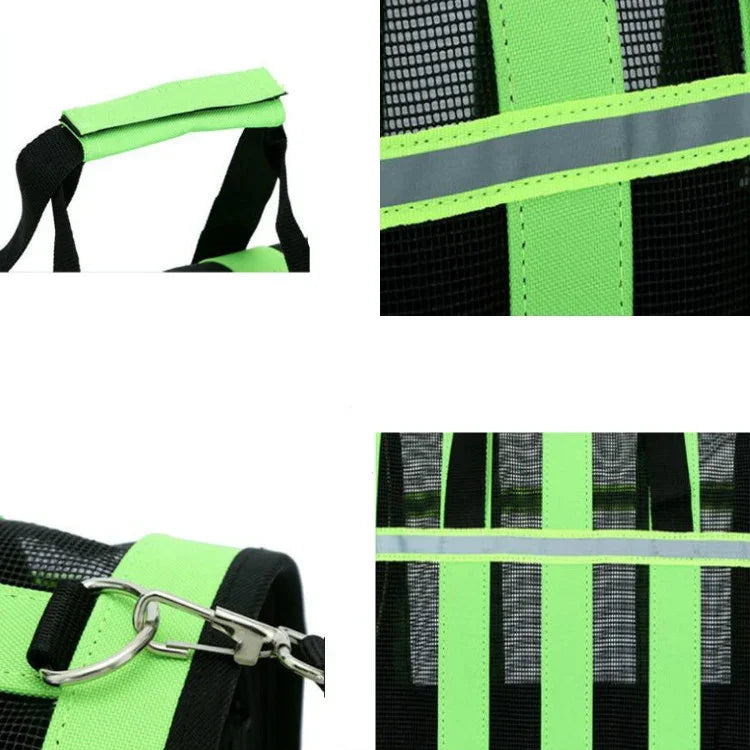 Bolsa Transportadora Diagonal Dobrável de Malha Respirável para Animais, S, M, L
