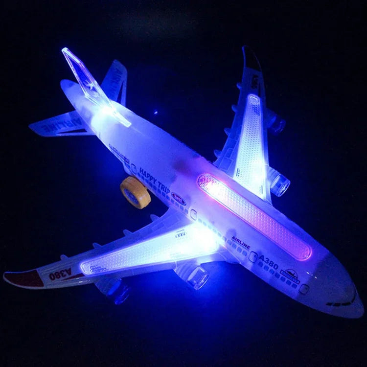 Brinquedos de Avião Modelo Elétrico com Luz e Música, Brinquedo para Crianças DIY Avião Presente