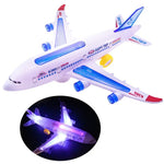 Brinquedos de Avião Modelo Elétrico com Luz e Música, Brinquedo para Crianças DIY Avião Presente