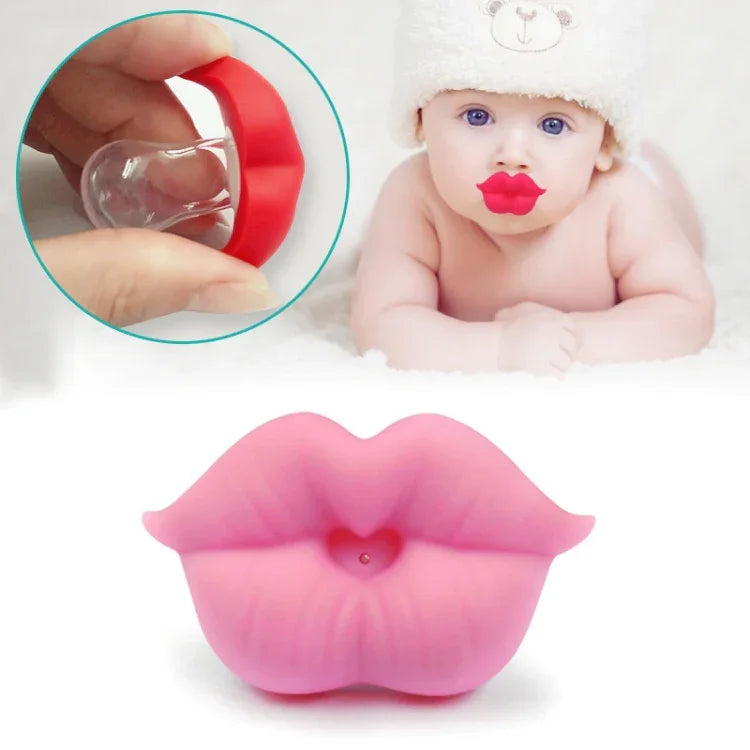 3 Peças de Chupetas para Recém-nascidos com Bico Vermelho, Chupetas Divertidas de Silicone para Bebé, Mordedores e Calmantes
