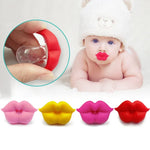 3 Peças de Chupetas para Recém-nascidos com Bico Vermelho, Chupetas Divertidas de Silicone para Bebé, Mordedores e Calmantes