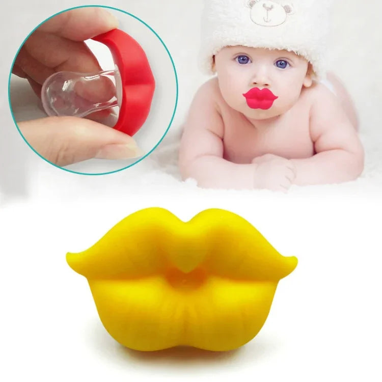 3 Peças de Chupetas para Recém-nascidos com Bico Vermelho, Chupetas Divertidas de Silicone para Bebé, Mordedores e Calmantes