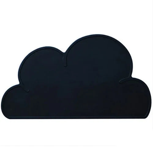 Children Cloud Silicone Placemat Waterproof Environmental Protection Student Table Mat, White, Black, Yellow, Blue, Green, Light Pink, Dark Gray, Light Blue, Light Green, Light Gray, Dark  Pink