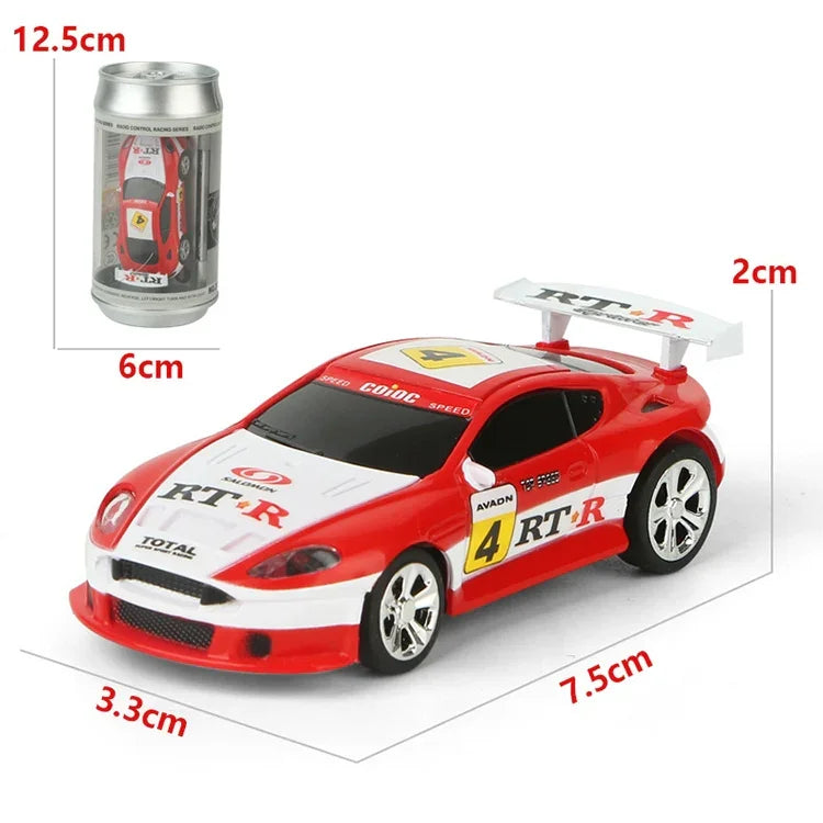 Carro RC Mini em Forma de Lata de Coca-Cola, Controlo Remoto Rádio, Micro Carro de Corrida, Verde+Branco, Preto, Verde, Vermelho, Azul, Amarelo, Dourado, Preto+Laranja