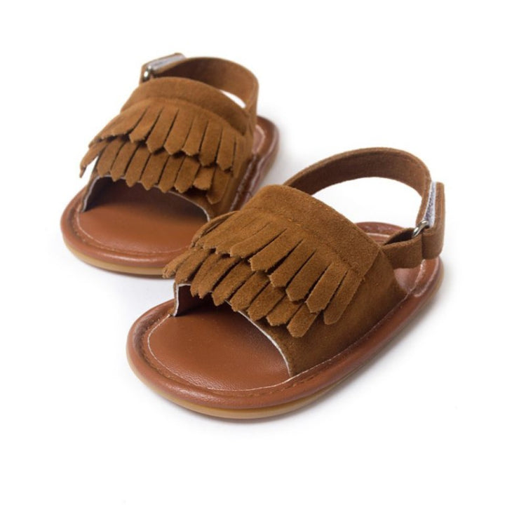 Sandálias de Bebé Casuais de Moda em PU com Franjas, 11cm/76g, 12cm/83g, 13cm/93g