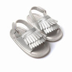 Sandálias de Bebé Casuais de Moda em PU com Franjas, 11cm/76g, 12cm/83g, 13cm/93g