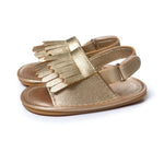 Sandálias de Bebé Casuais de Moda em PU com Franjas, 11cm/76g, 12cm/83g, 13cm/93g