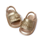 Sandálias de Bebé Casuais de Moda em PU com Franjas, 11cm/76g, 12cm/83g, 13cm/93g